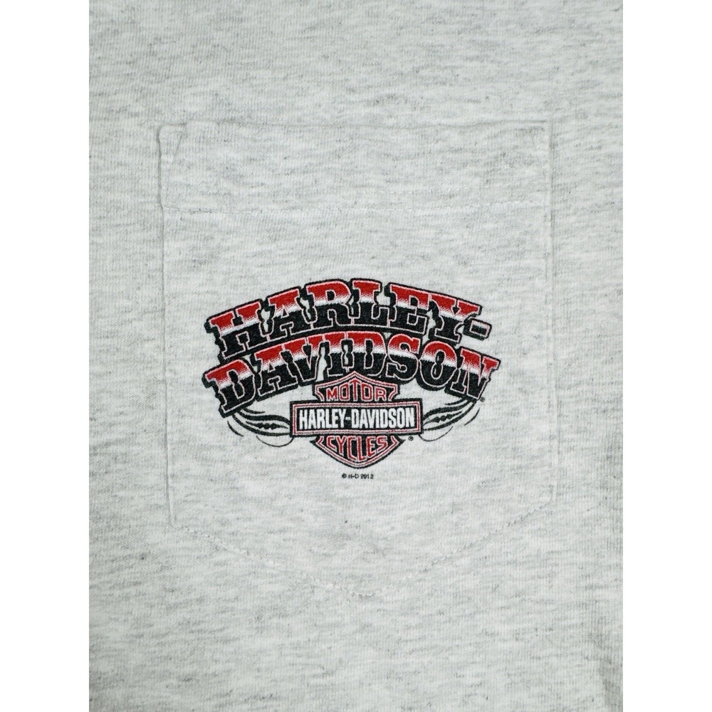 Harley Davidson Thunder Mountain T Shirt Loveland Colorado Pocket Logo L - Picture 6 of 12